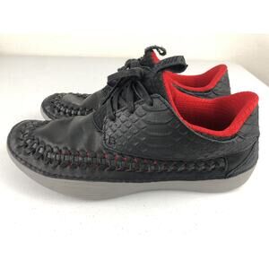 Men's Nike Solarsoft Woven Premium Moccasin Yeezy Size 11 586584-006 Black Snake
